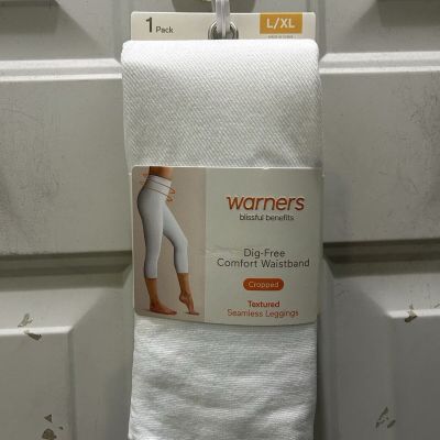 New!Warners Blissful Benefits White Seamless Legging.Size L/XL. Great 4 Layering